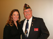 Brittany with her father, VFW Commander Ron Davies