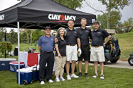Clay Lacy Aviation foursome with Rich Donahue, Sabrina Baiocco, Todd Villavicencio, Scott Cutshall, and Edmund Spencer